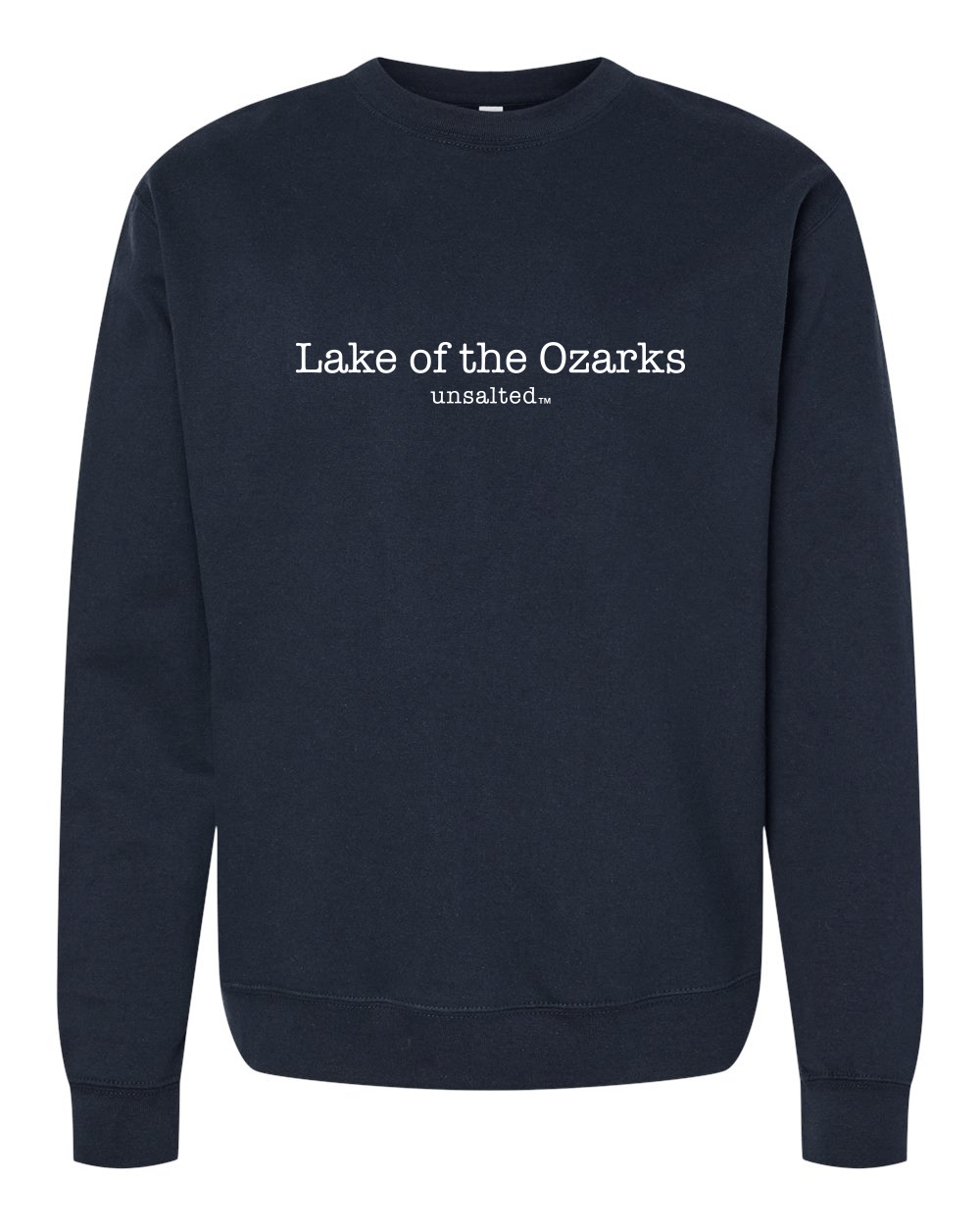 Lake of the Ozarks Unsalted Modern Fit Crewneck Sweatshirt Unsalted No Sharks