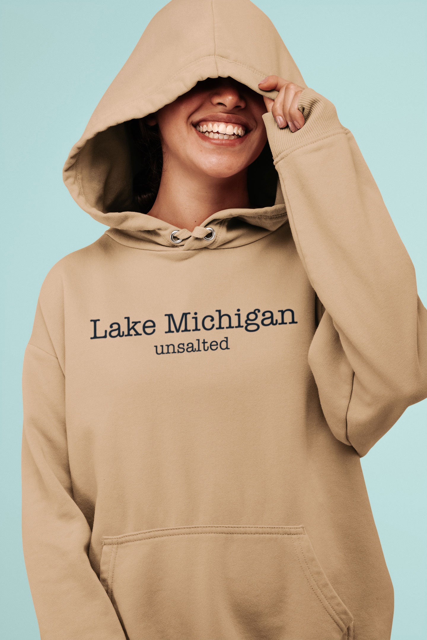 Lake Michigan Unsalted Hoodie in Beige